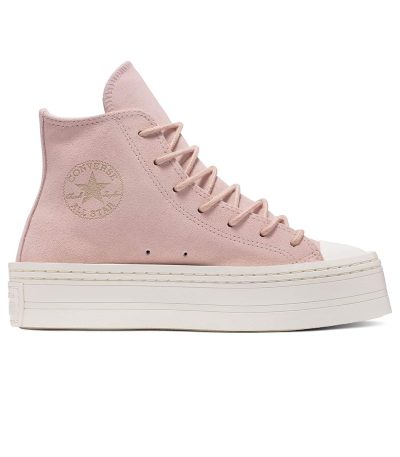 converse chuck taylor all star modern lift hi fashion suede  leather womens casual high-top trainers