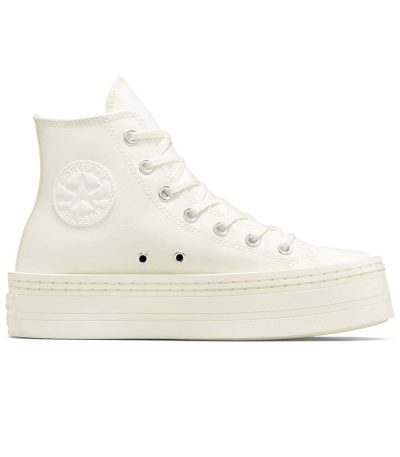 converse chuck taylor all star modern lift hi foundational canvas womens casual high-top trainers